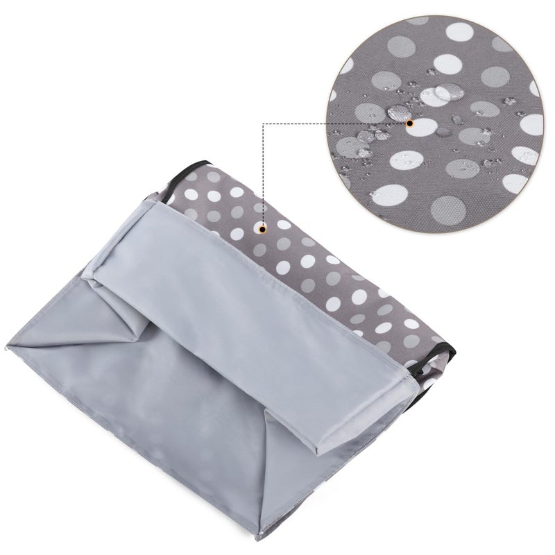 Luxja Dust Cover Compatible with 6-8 Quart Stand Mixer, Cloth Cover with Pockets for Stand Mixer and Extra Accessories, Gray Dots - Image 4